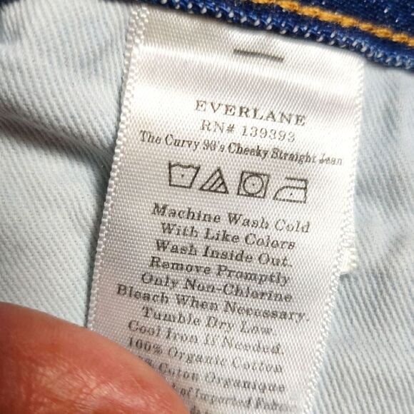 Everlane The Curvy 90's Cheeky Straight Jean Northridge Blue Size 27 - Picture 9 of 9